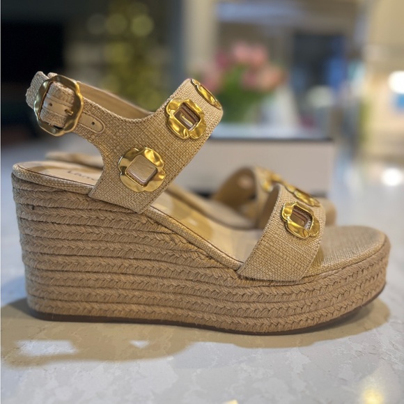 Larroude Milan Espadrille In Beige Raffia - Picture 8 of 13